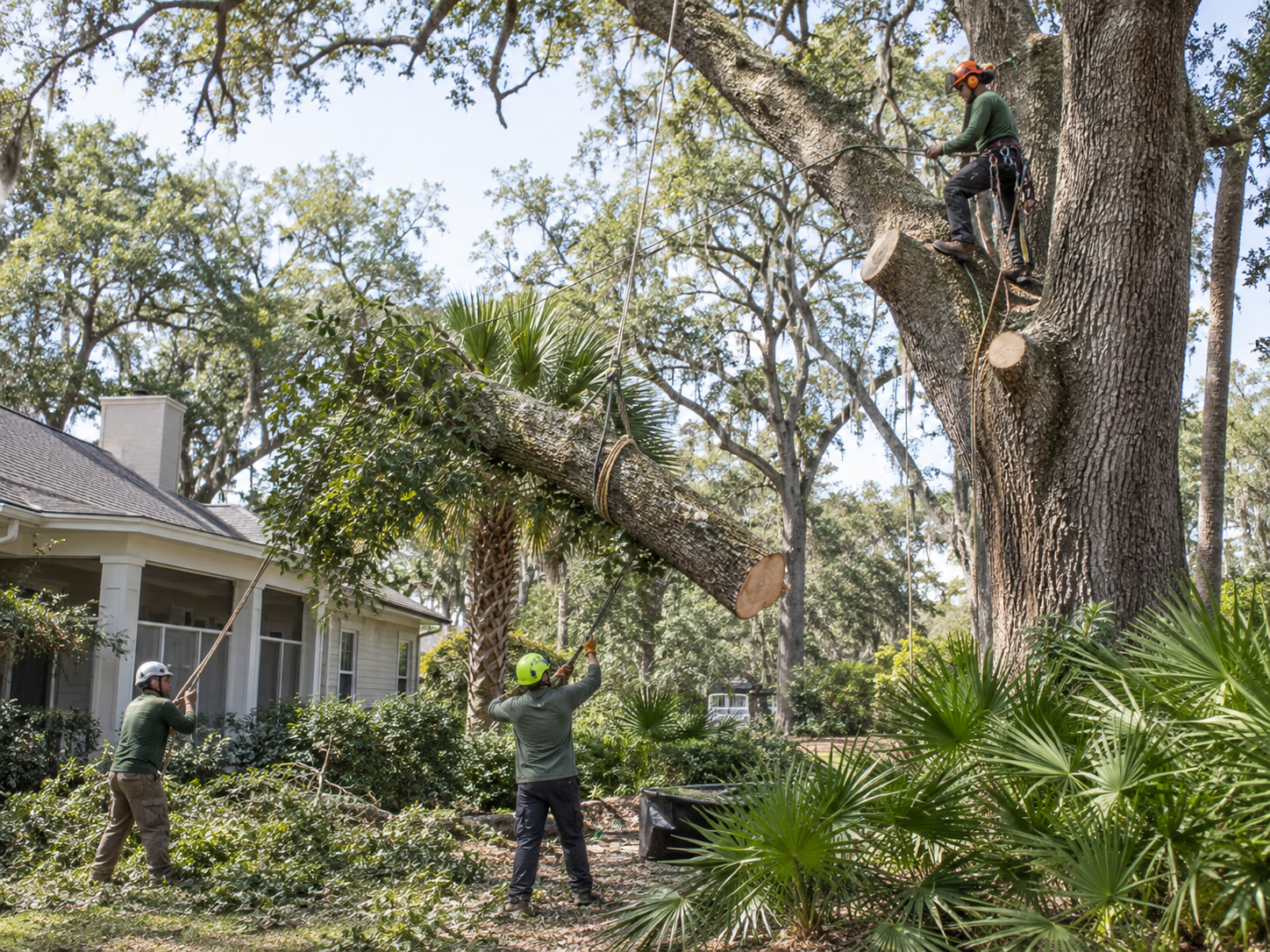Controlled tree removal on a North Florida property