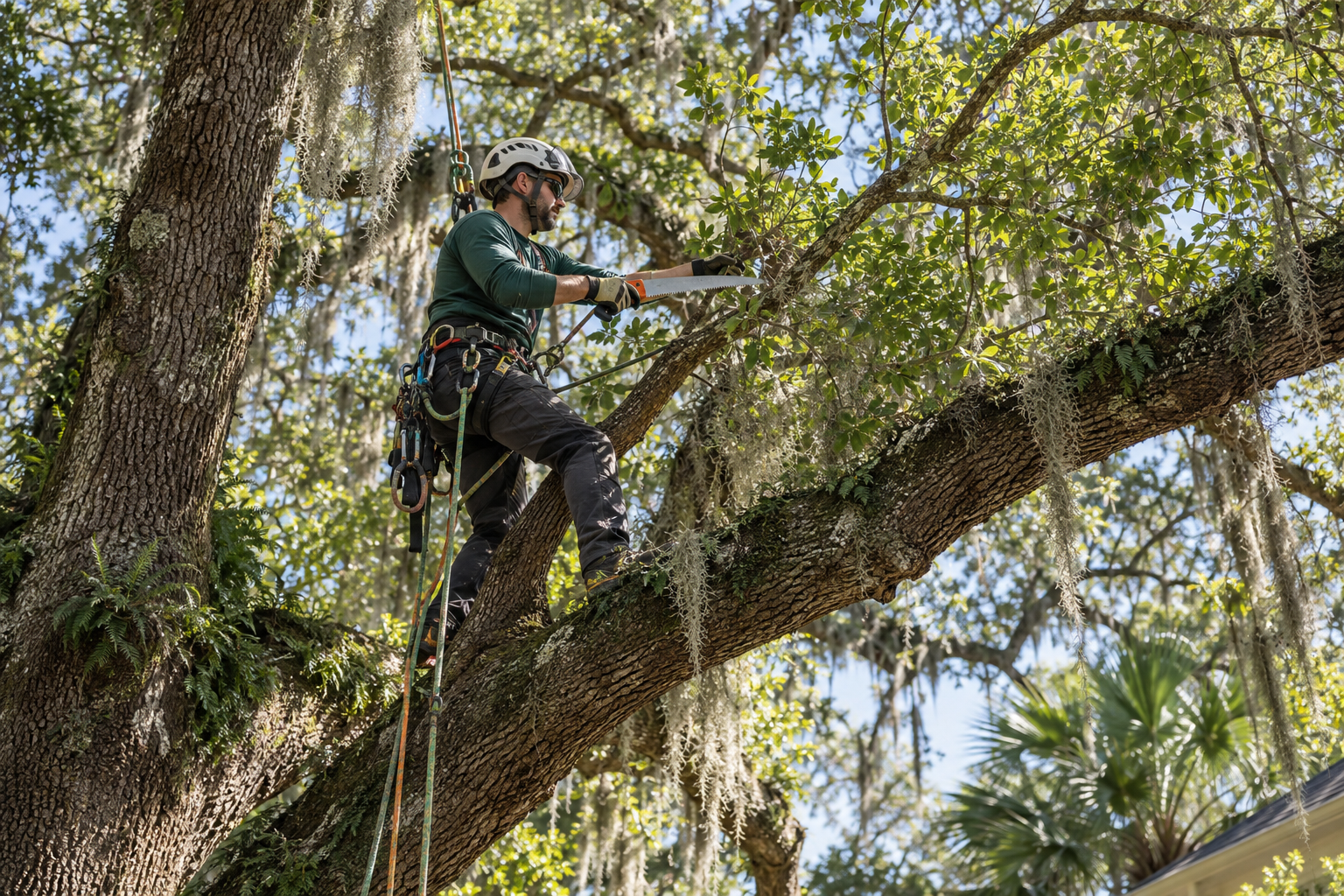 Professional live oak tree trimming in Tallahassee